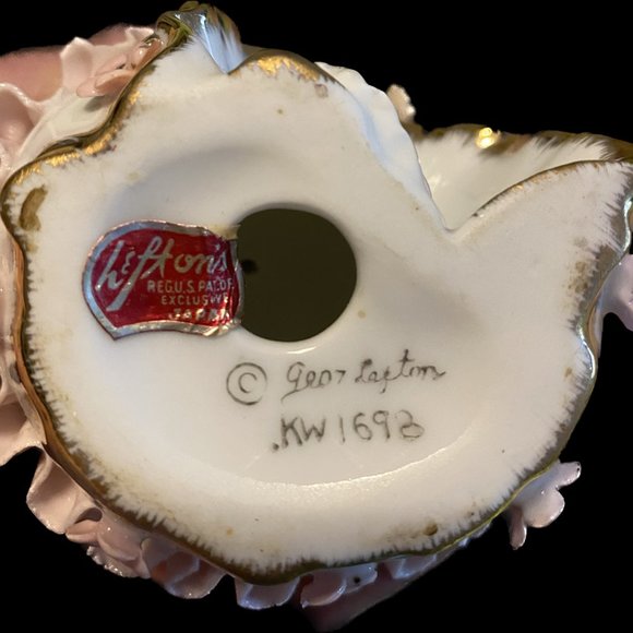 Vintage Lefton Girl with Pink Bloomers Figurine Signed by George Lefton - Picture 6 of 9